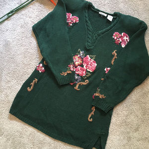 Beautifully Embroidered Tunic Sweater